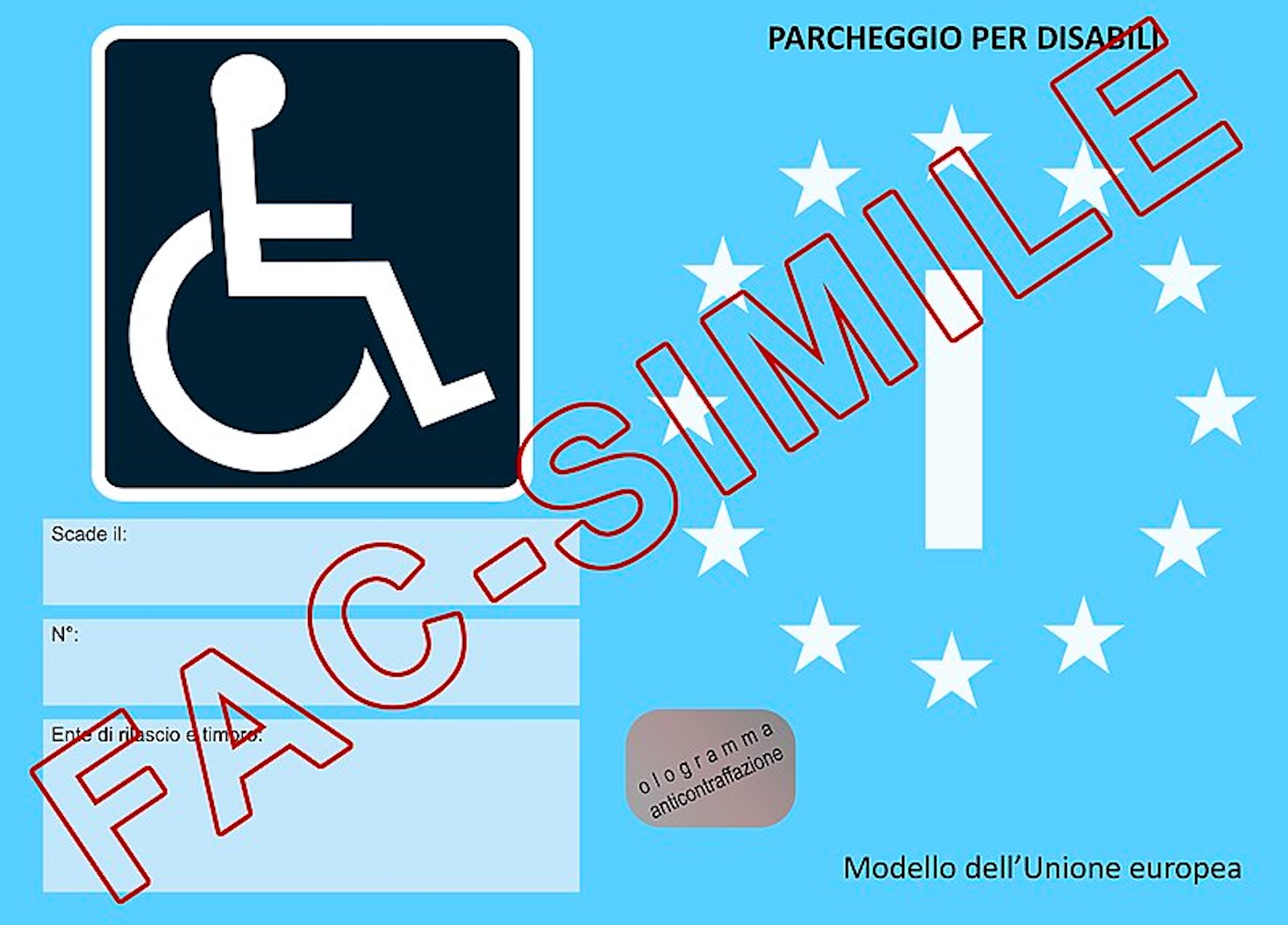 Approvazione modulistica intesa al rilascio del contrassegno per la circolazione e sosta di veicoli al servizio delle persone con capacità di deambulazione impedita o sensibilmente ridotta